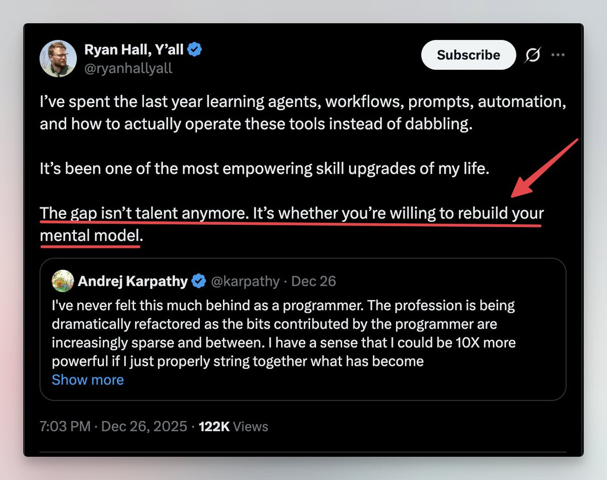 Tweet Ryan Hall et Karpathy